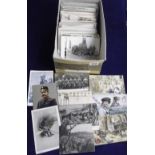 Postcards, German Military, WW1, patriotic, troops, sentimental, art, photographic, postmark