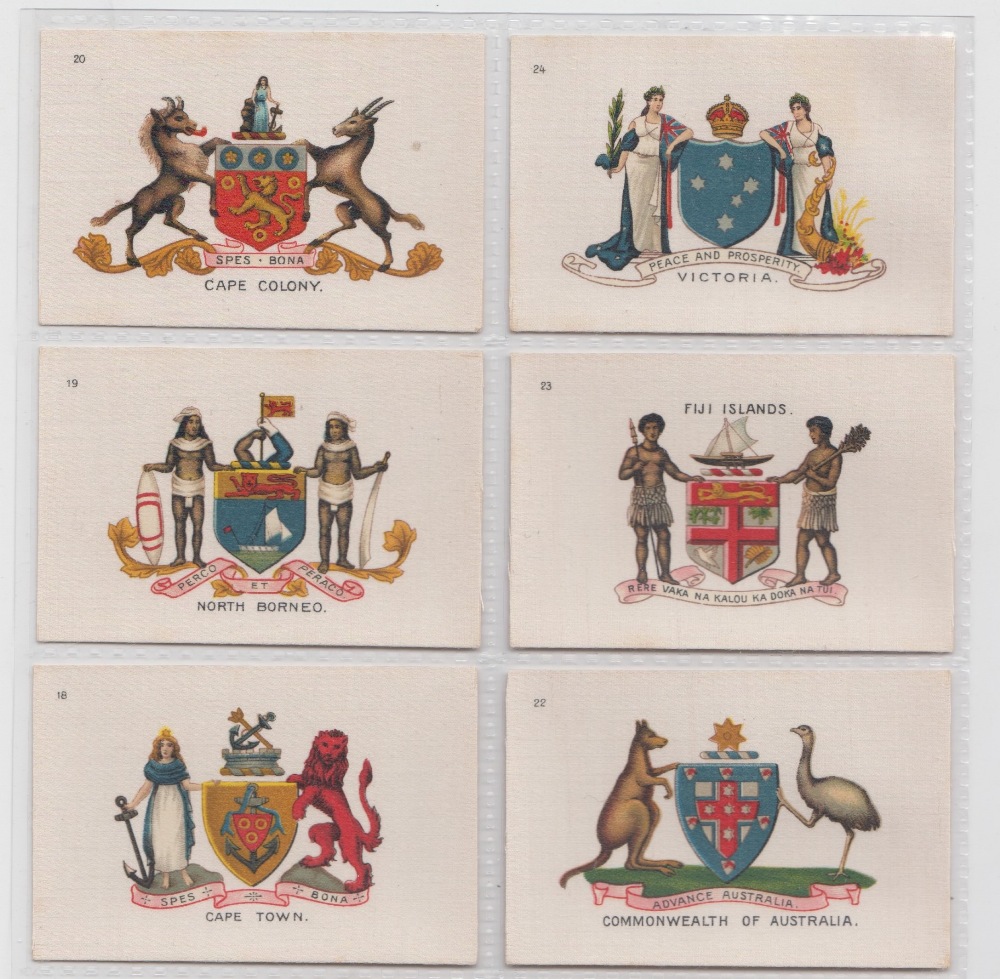 Tobacco silks, B.A.T, Arms of the British Empire, (blue) (set, 50 silks) (vg)