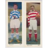 Trade cards, Topical Times, Footballers (coloured), Scottish Players, 1937/38, ref HT-95.2 (set,