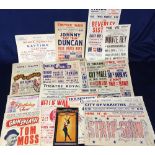 Entertainment, a large collection of 100+ handbills, mostly 1940's onwards, a few earlier, many