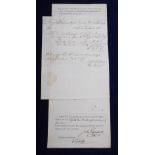 Militaria/ephemera, P. Jones collection, a receipt dated 1794 for the supply of candles to troops on