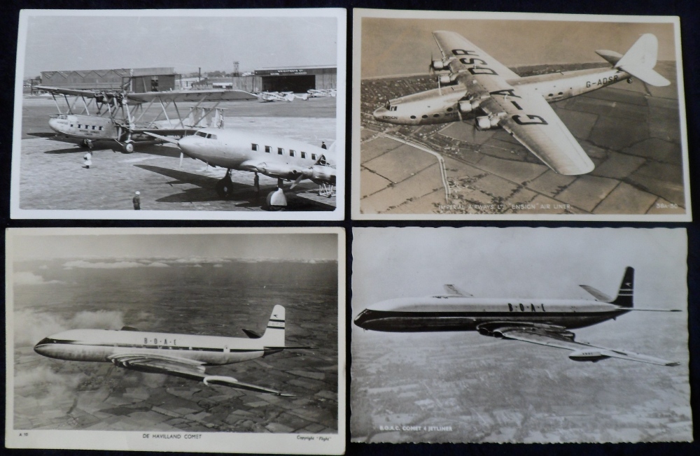 Postcards, Aviation, 1940's-1960's, mainly Civil, inc airports, few military, mainly RP's (gen