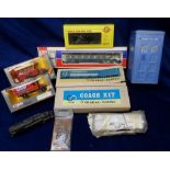 Toys, including Graham Farish Coach Kits (2), Jouef OO Intercity Coach, Ratio LMS Corridor Composite