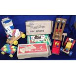 Toys, Tri-ang, a selection of toys including remaindered shop stock box containing 5 brick trucks, a