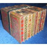Biscuit tin, Huntley & Palmers 'Books' biscuit tin in the form of a belted row of books, Huntley &