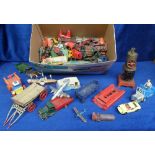 Diecast & Tinplate Toys, including Tri-ang Minic, Wells Brimtoy, Hong Kong plastic Fork Lift,