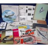 Aviation, selection of items, mostly 1940's onwards inc. books, magazines, 'Coalport' Spitfire