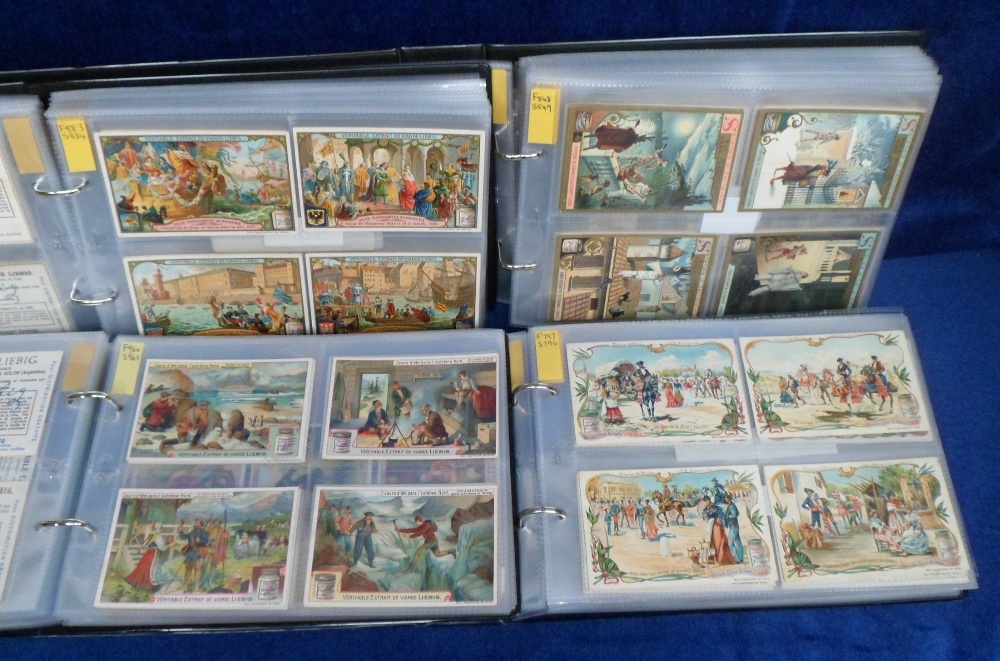 Trade cards, Liebig, a collection of 150+ sets contained in four modern albums, dates ranging