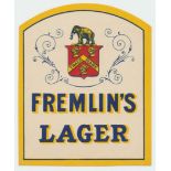 Beer label, Fremlin's Lager, tombstone, 88mm high, (vg) (1)