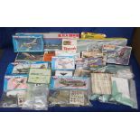 Kits, Aircraft and boat kits, including Revell HMS Hood, Bismarck, A3J Vigilante, Bell P-39Q