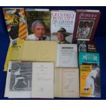 Cricket autographs, a collection of 11 signed books, various ages inc. 'Sobers Twenty Years at the