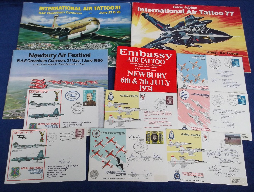 Aviation, selection of Greenham Common related memorabilia, Air Show programmes, 1974, 77, 80 & 81