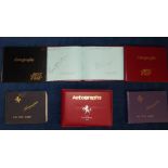 Cricket autographs, a collection of 6 Kent CCC autograph books containing 250+ signatures, mostly in