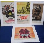 Cinema, eleven original 1960's/70's hanging card cinema posters (all card mounted) inc. The Sand