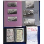 Motorsport/speedway, a scrapbook containing a collection of privately taken b/w photos, mostly