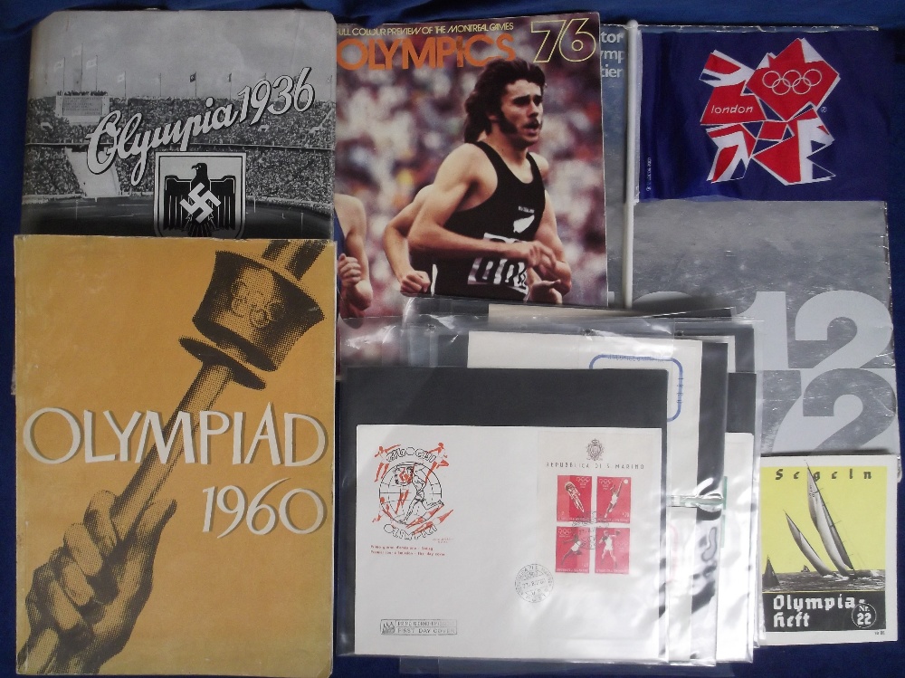 Olympics, a small selection inc. Die Olympischen Spiele 1936 cigarette photobook and a sailing