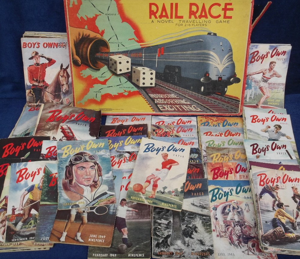 Boys Magazines, a collection of 70 issues of Boy's Own Paper, 1943 to 1950, some with covers missing
