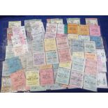 Football tickets, a fine collection of England home match tickets, 1947 to 1982, 1940's (2), 1950'