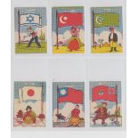 Trade cards, South Africa, Beejay Sweetworks, National Flags & Costumes, 23 different cards (gd)