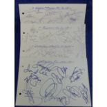 Football autographs, four autograph albums pages, all 1996/7 season with multiple signatures,