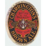 Beer label, Charrington's & Co Ltd, London & Gravesend, Brown Ale, 94mm high, (stamp hinge & sl