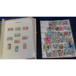 Stamps, Commonwealth mixture on stockbook pages in two folders, mint & used, sets & miniature