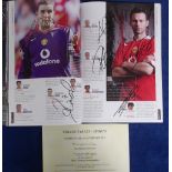 Football autographs, Manchester United FC, a Carling Cup Final programme 2006, signed, in ink, to