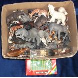 Plastic Zoo Animals, including Schleich, Britains and others, majority modern Chinese, (fair to