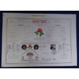 Cricket autographs, England v Australia 1989, a limited edition (no. 24 of 50) presentation card,