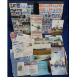 Stamps/photos, an accumulation of mainly transport related photos, the majority modern aviation,