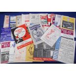 Football programmes, 1940's/60's, interesting selection, various Clubs inc. Workington v Bury 57/