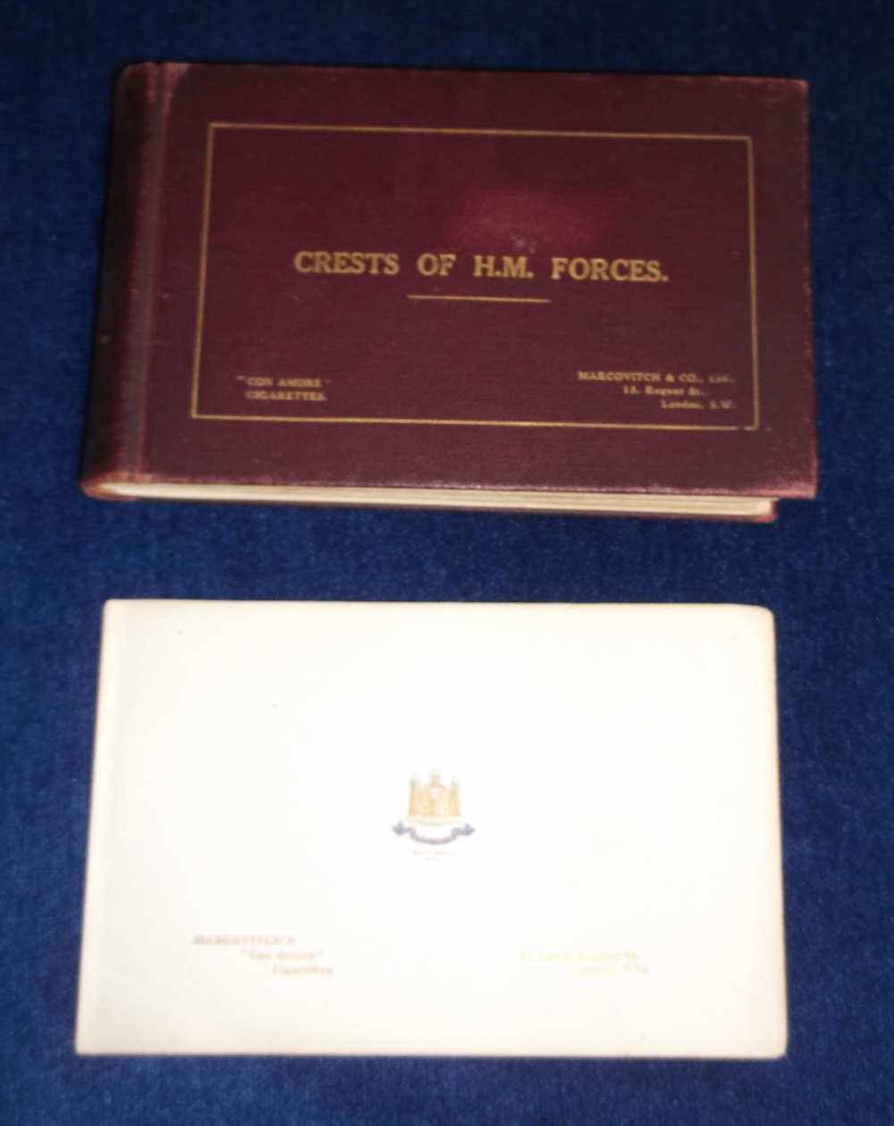 Tobacco interest, Marcovitch, special album 'Crests of H.M. Forces' (80 individual pages of