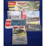 Kits, Frog plane kits, Vickers Valiant 4 Jet V Bomber, Fairey Gannet, Gloster Whittle, Blackburn