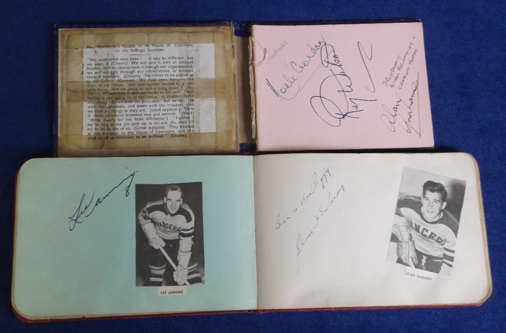 Ice Hockey Autographs, Earls Court Rangers 1948/9, autograph album containing 50+ signatures, 1948/9