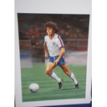 Football, Original artwork, 1980 original image of Kevin Keegan, painted by Tom Chantrell, this