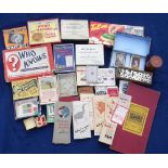 Vintage Games, including The Pondsnag Puzzle and The Slipperyslabs by Journet, Nuzoo, Dominoes,