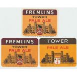 Beer labels, Fremlins, Maidstone, Tower Pale Ale, plus Foreign, Czechoslovakia ,similar design,