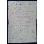 Football autographs, five autograph album pages, all 1996/97 season, with multiple signatures (