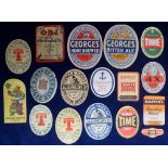 Beer labels, a mixed selection of 16 different labels, inc a 97mm high Dutton Old English Ale,
