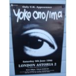 Music memorabilia, Beatles interest, a Yoko Ono concert poster at the Astoria, London, her “Only