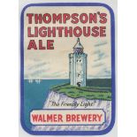 Beer label, Thompson's, Walmer Brewery, Kent, Lighthouse Ale, (vertical rect.), 97mm high (vg) (1)