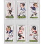Cigarette cards, Ogden's, Football Caricature's, (set, 50 cards) (vg/ex)