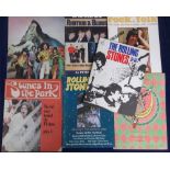 Music memorabilia, seven Rolling Stones 1960’s/70’s magazines & programmes inc. Knebworth 1976,