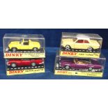 Dinky Toy Cars In Hard Plastic Cases, 154 Ford Taunus 17M, 175 Cadillac Eldorado, 110 Aston Martin