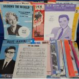 Ephemera, Sheet Music, selection of approx 100 items 1950/60's inc Elvis, Bob Dylan, Roy Orbison,
