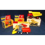Dinky Toys Construction Vehicles, 924 Aveling Barford 'Centaur' Dump Truck, 380 Convoy Skip Truck,