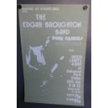 Music memorabilia, a Rock concert poster for Edgar Broughton, Pink Fairies etc, at Oakwood Park,