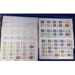 Tobacco silks, Anon, Territorial Regiments (as Taddy), set of 8 proof sheets on silk showing the