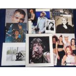 Music memorabilia, selection of Rock/Pop autographs including Rod Stewart, Bryan Ferry, Liam