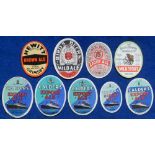 Beer labels, a selection of 9 labels inc 5 different Calder's Export Ale from Scotland, also Bird's,